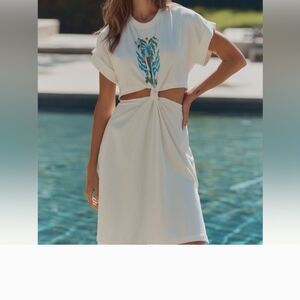 Anthropologie Celandine x Tigre Indigo Knee-Length T- Shirt Dress